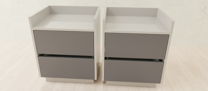 TRENZY Modern Luxury Bedside Pedestal with 2 Drawers – Congo-Muidan | Pair or Single