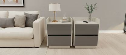 TRENZY Modern Luxury Bedside Pedestal with 2 Drawers – Congo-Muidan | Pair or Single