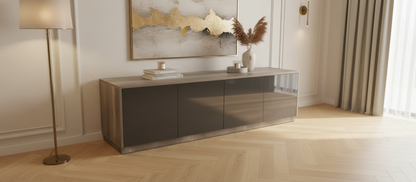 TRENZY Lux Oak TV Stand – Modern Luxury, Effortless Style