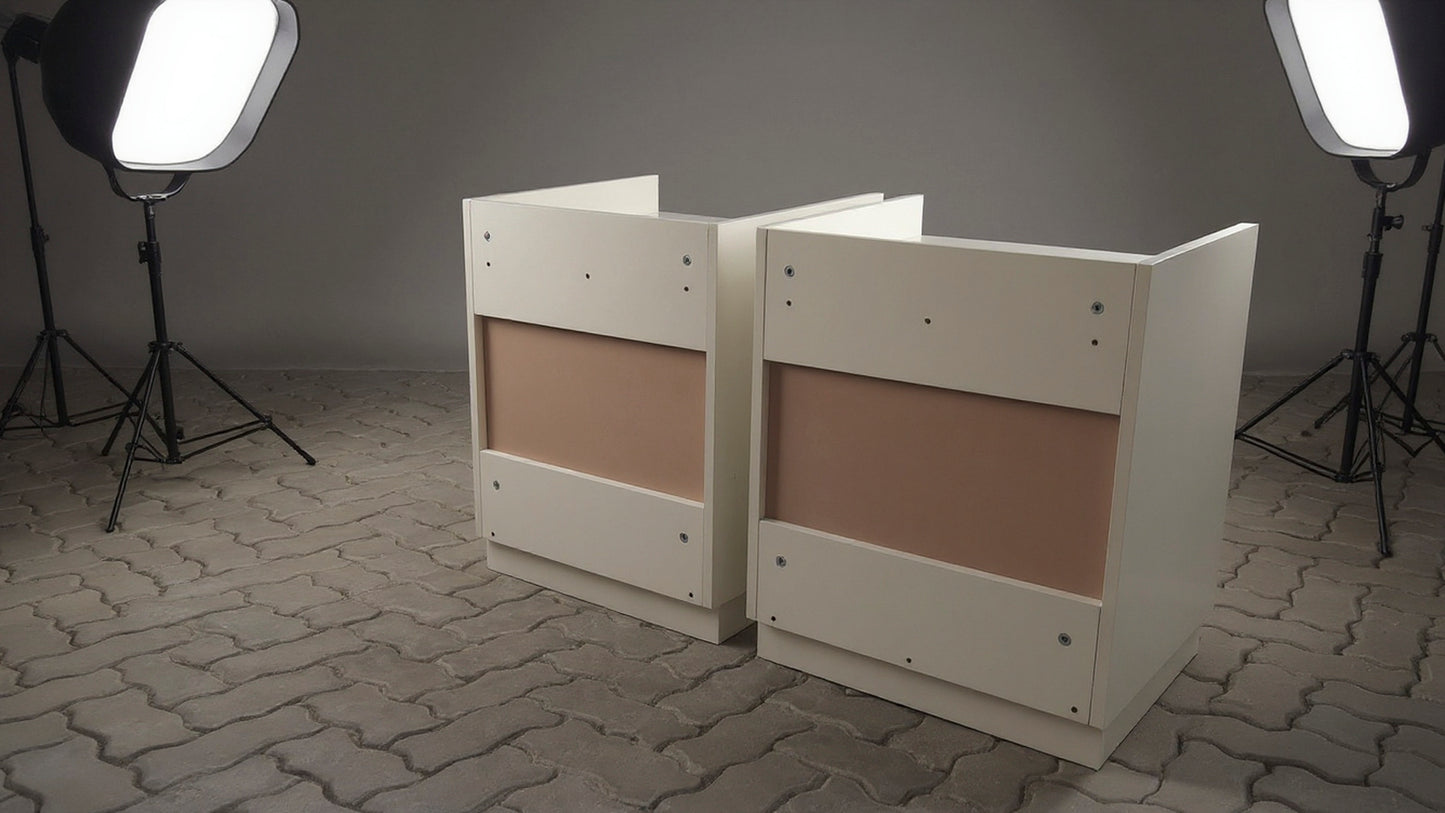 TRENZY Modern Luxury Bedside Pedestal with 2 Drawers – MDF &amp; Particleboard | Pair or Single