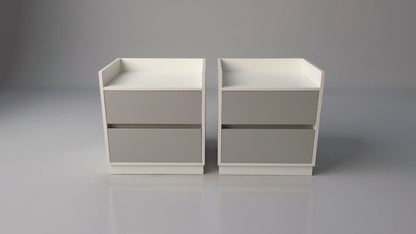 TRENZY Modern Luxury Bedside Pedestal with 2 Drawers – MDF &amp; Particleboard | Pair or Single