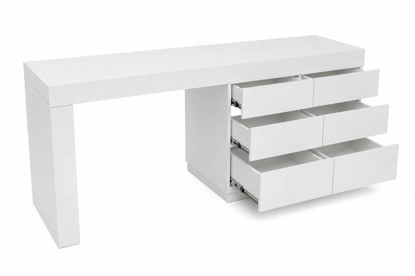 TRENZY Modern Lux Dressing Table with 6 Drawers | Vanity Desk & Bedroom Makeup Table